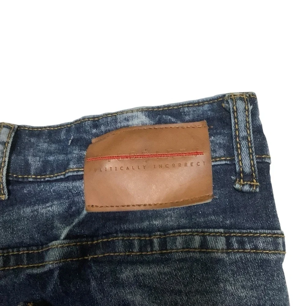 M. Society Skinny Jeans Sz 30W 30L Distressed
